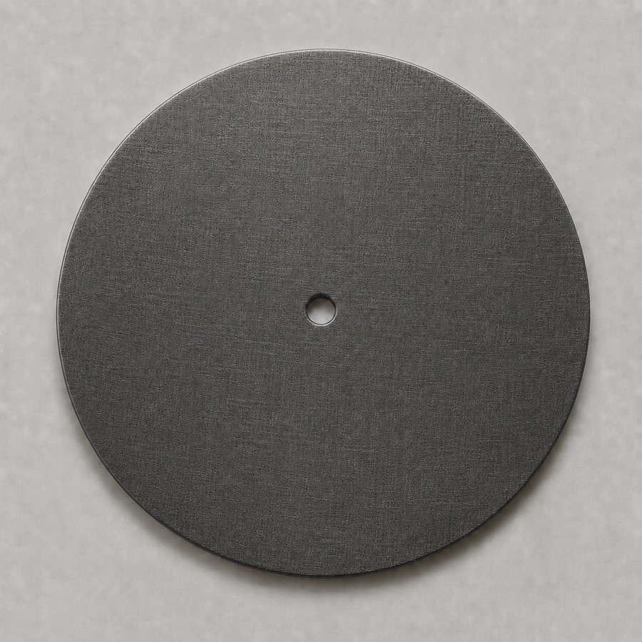 Charcoal Linen — Deep charcoal over a heavy linen texture (rendered concept)