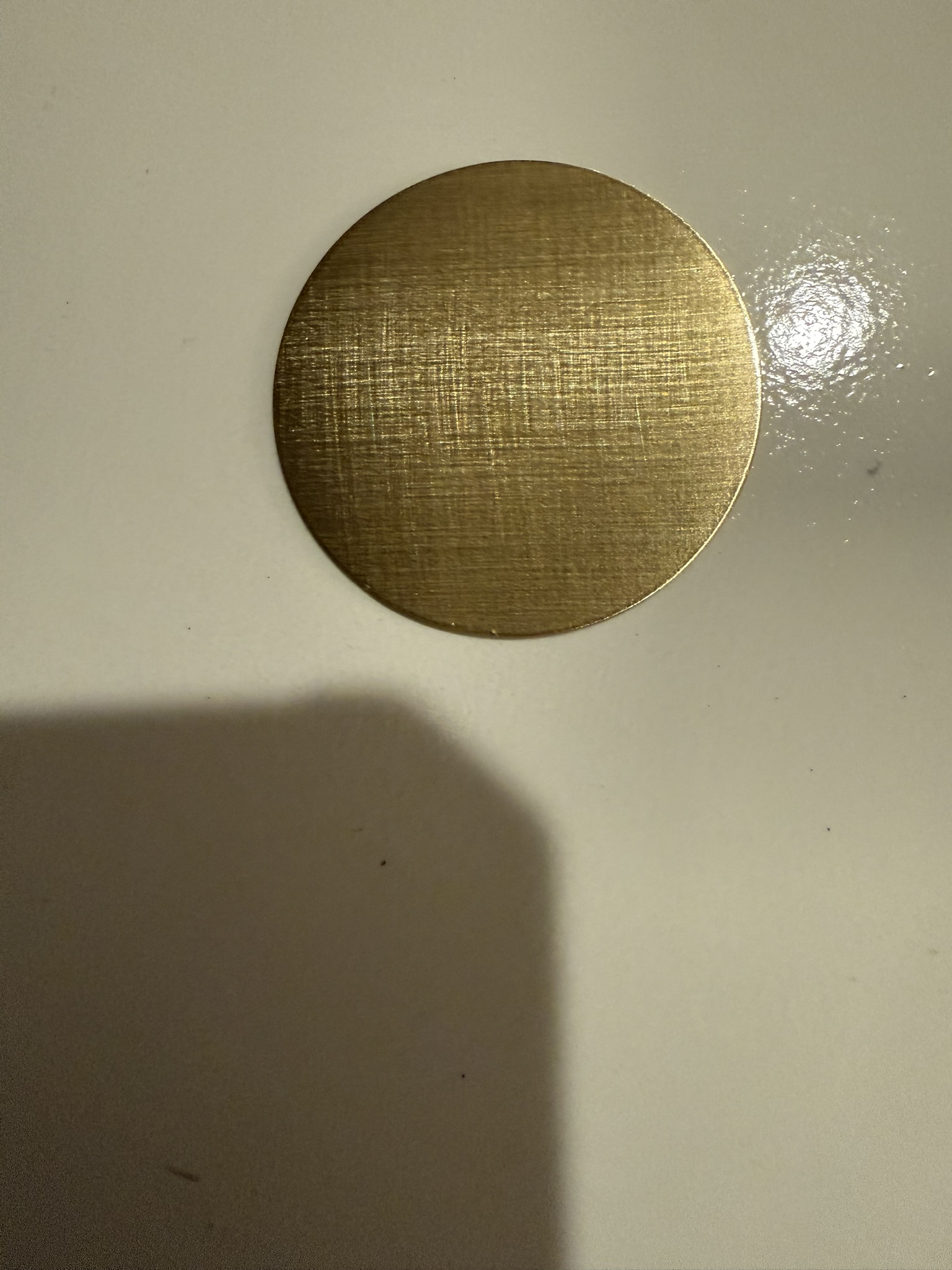 The full dial from the second experiment, with a coarser linen grain than the first.
